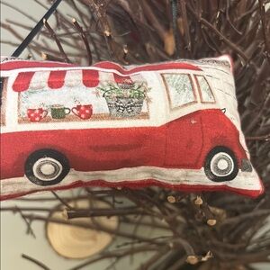 Red Holiday Truck Ornament